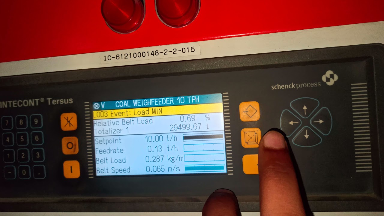 Schenckprocess Weigh Feeder Intecont Tersus Tare Calibration.