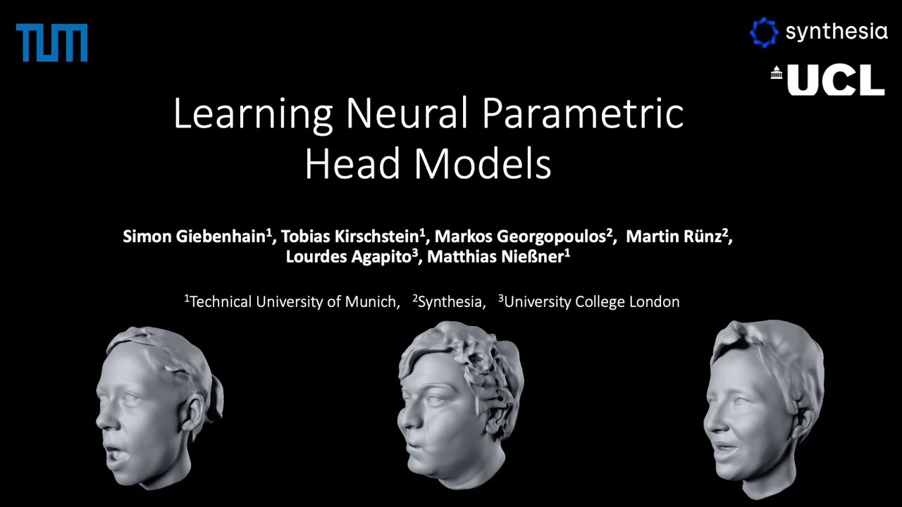 Изучение нейронных параметрических моделей головы (CVPR'2023)