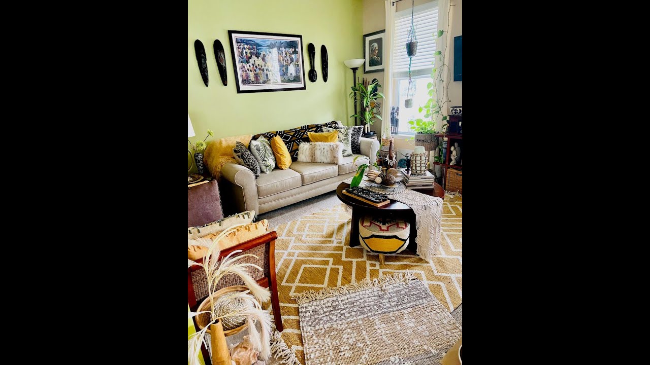 Afro Boho Pre-Spring Living Room Refresh