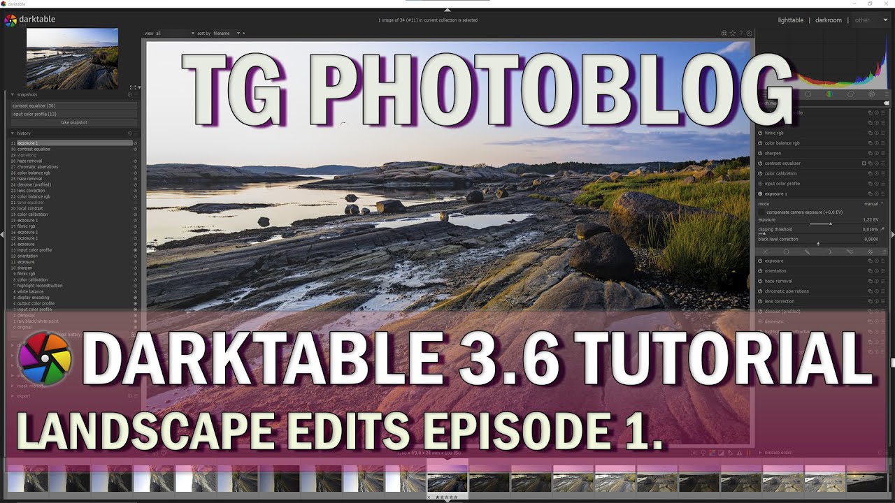 Darktable Tutorials - Landscape Edit Episode 1