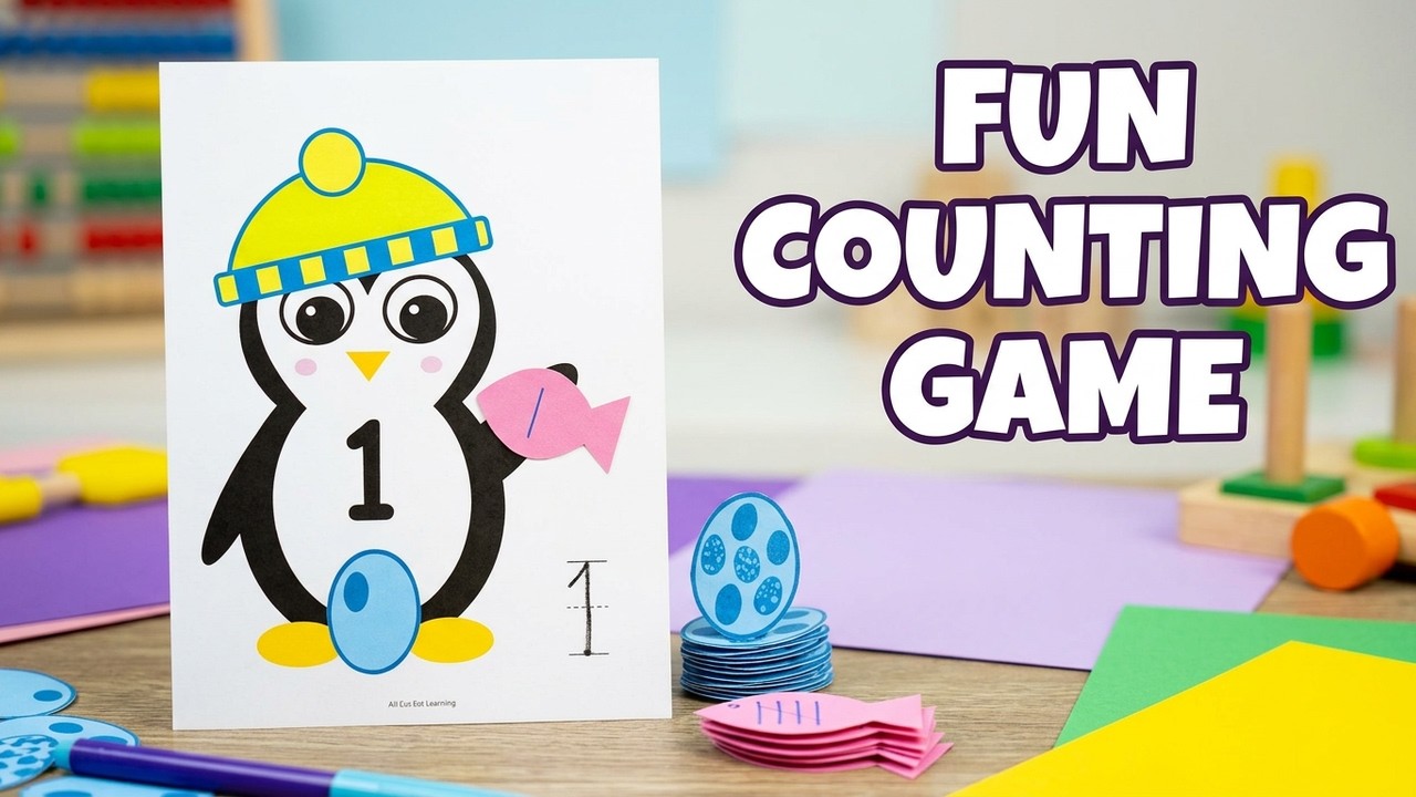 Learn Numbers with Penguin Eggs & Fish | Tracing & Counting Game
