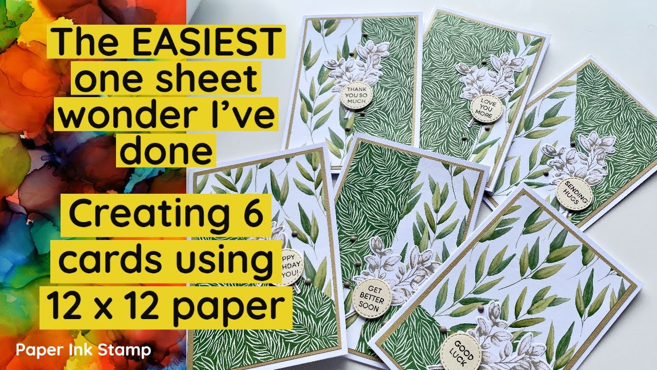 The EASIEST One Sheet Wonder For A6 // Creating 6 Cards Using A 12