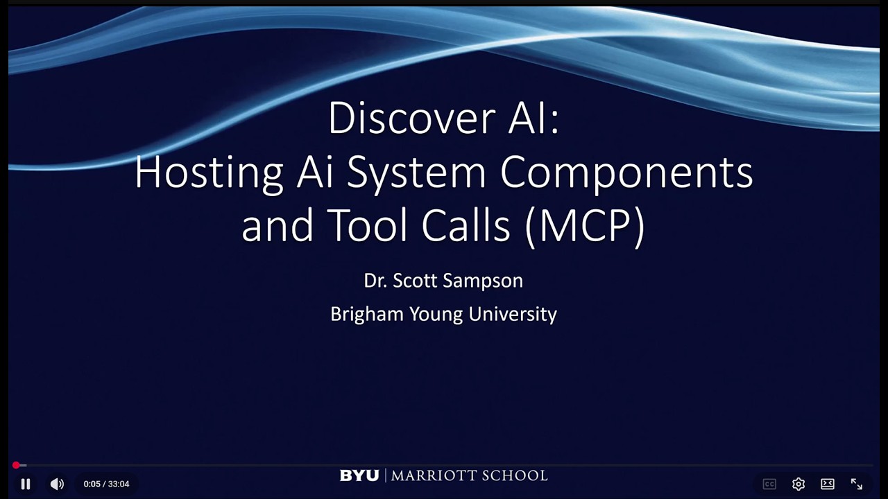 Discover AI Chapter 7 hosting and 7a Tool Calls and MCP