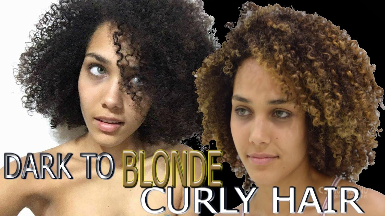 Dark to Blonde Curly Hair / Curl Balayage