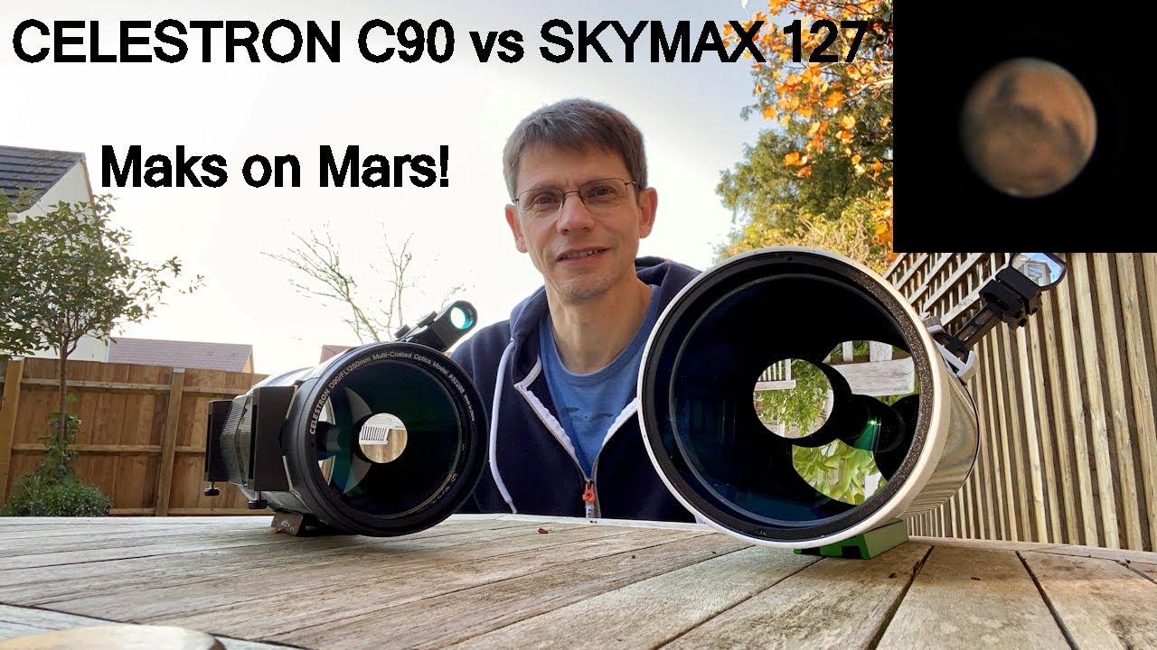 Mars through Celestron C90 and Skywatcher Skymax 127 Maksutov telescopes - which is better?