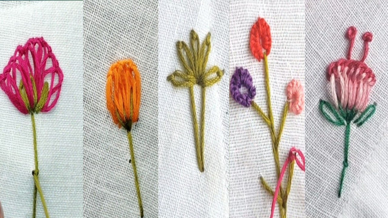 5 essential  Mini Embroidery Techniques for Beginners 🥰!Mini Embroidery tutorial.