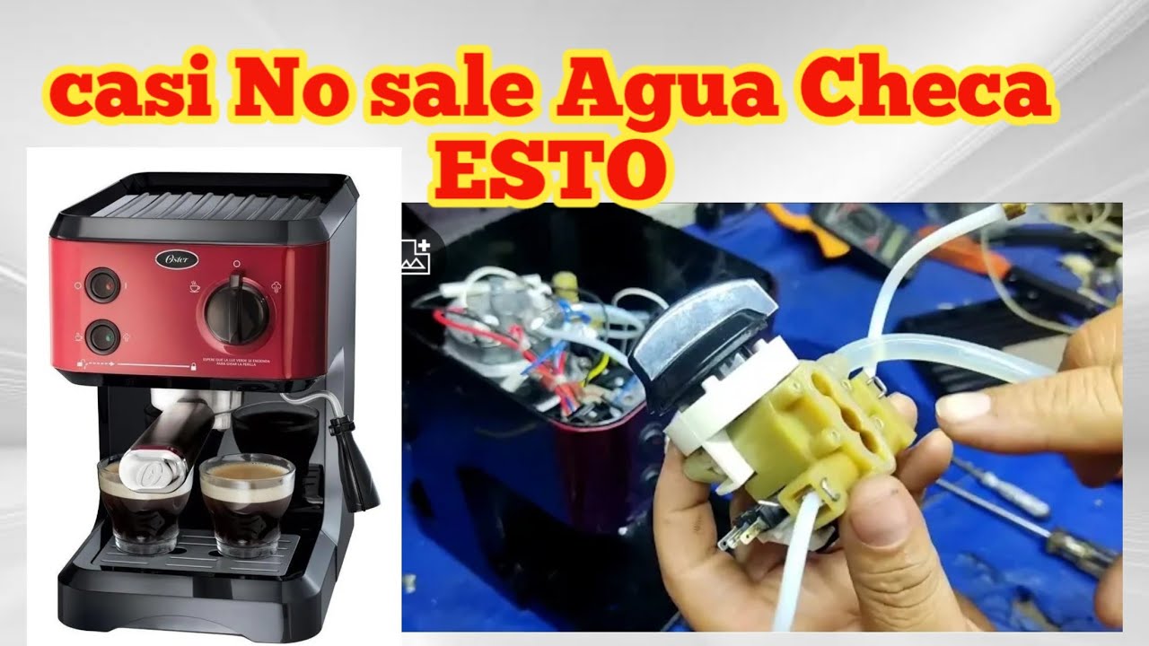 cafetera Oster casi no sale Agua