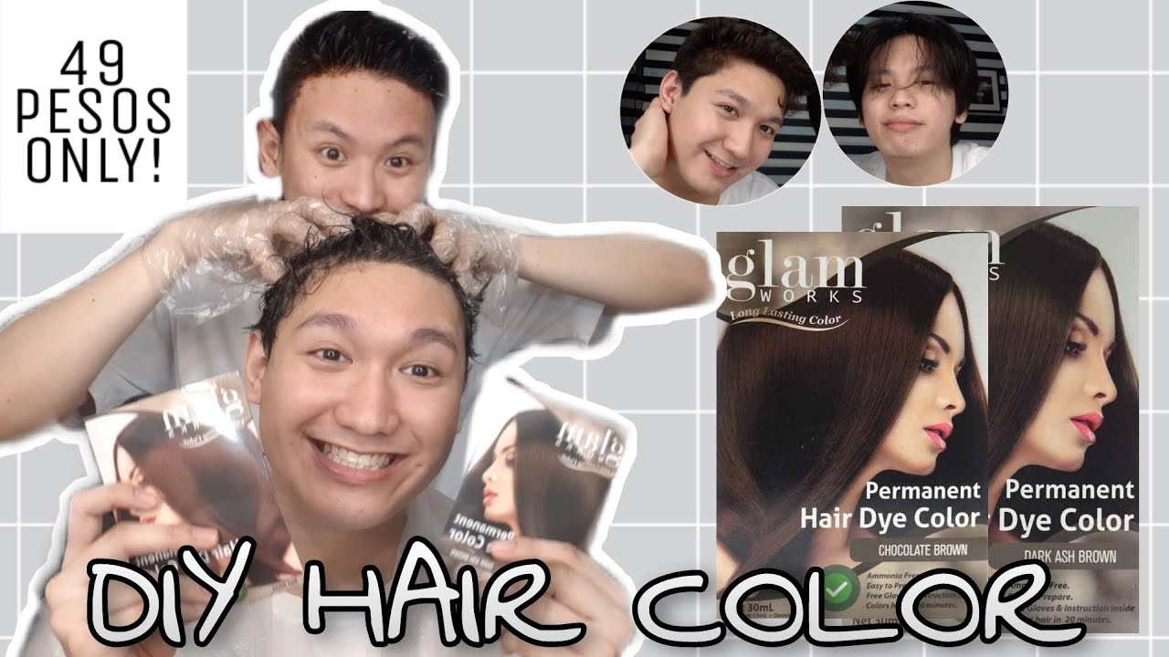 DIY HAIR DYE ft. Glamworks Permanent Hair Dye Color | Yagie & Dan