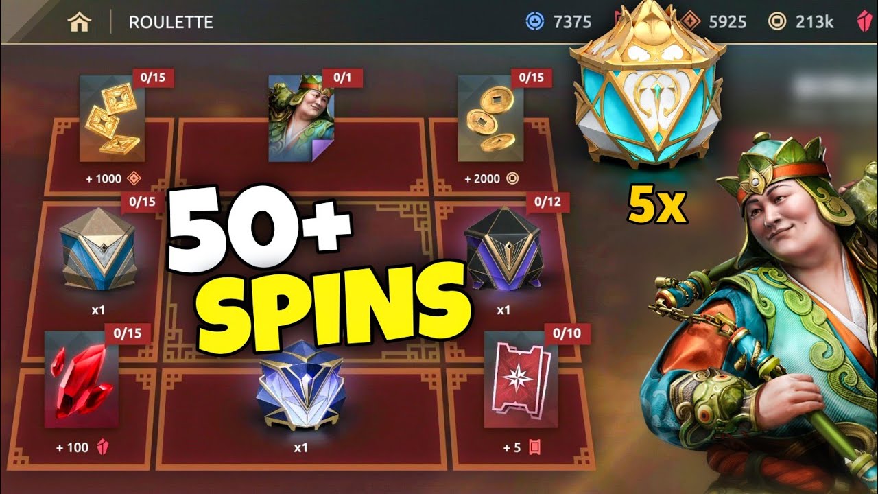 50+ Spins on Hong Joo Roulette 😱 + Spending Gems on 5 Mythic Chests! | Shadow Fight 4 Arena