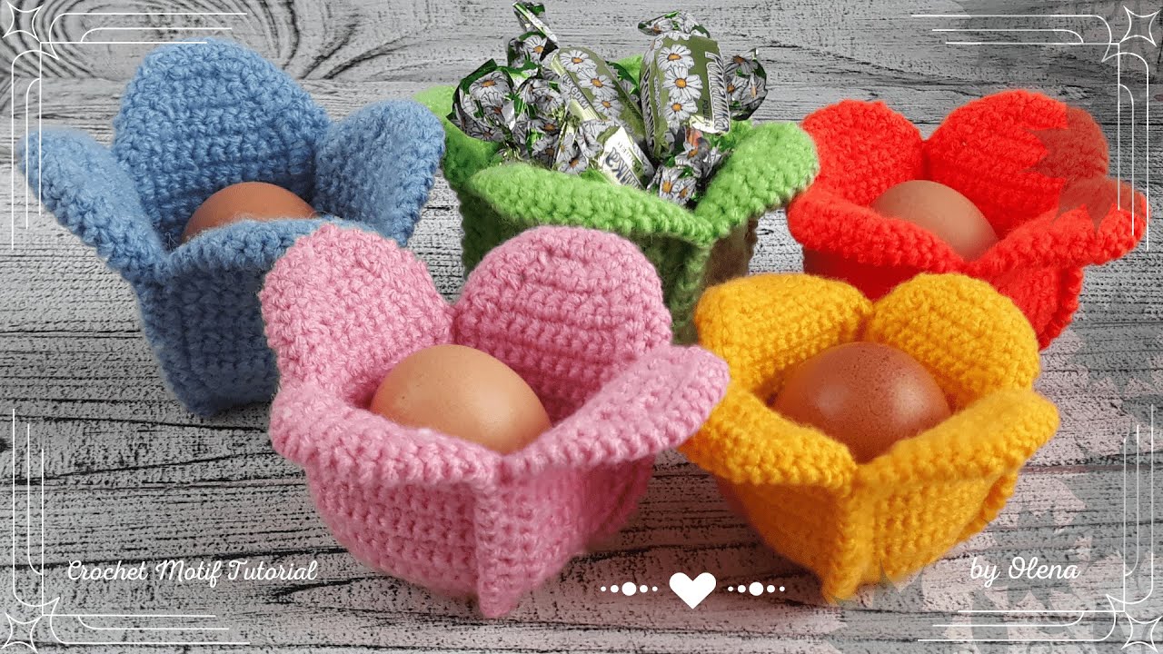 Crochet egg holder 🥚 Easter crochet 🥚 How to crochet egg stand