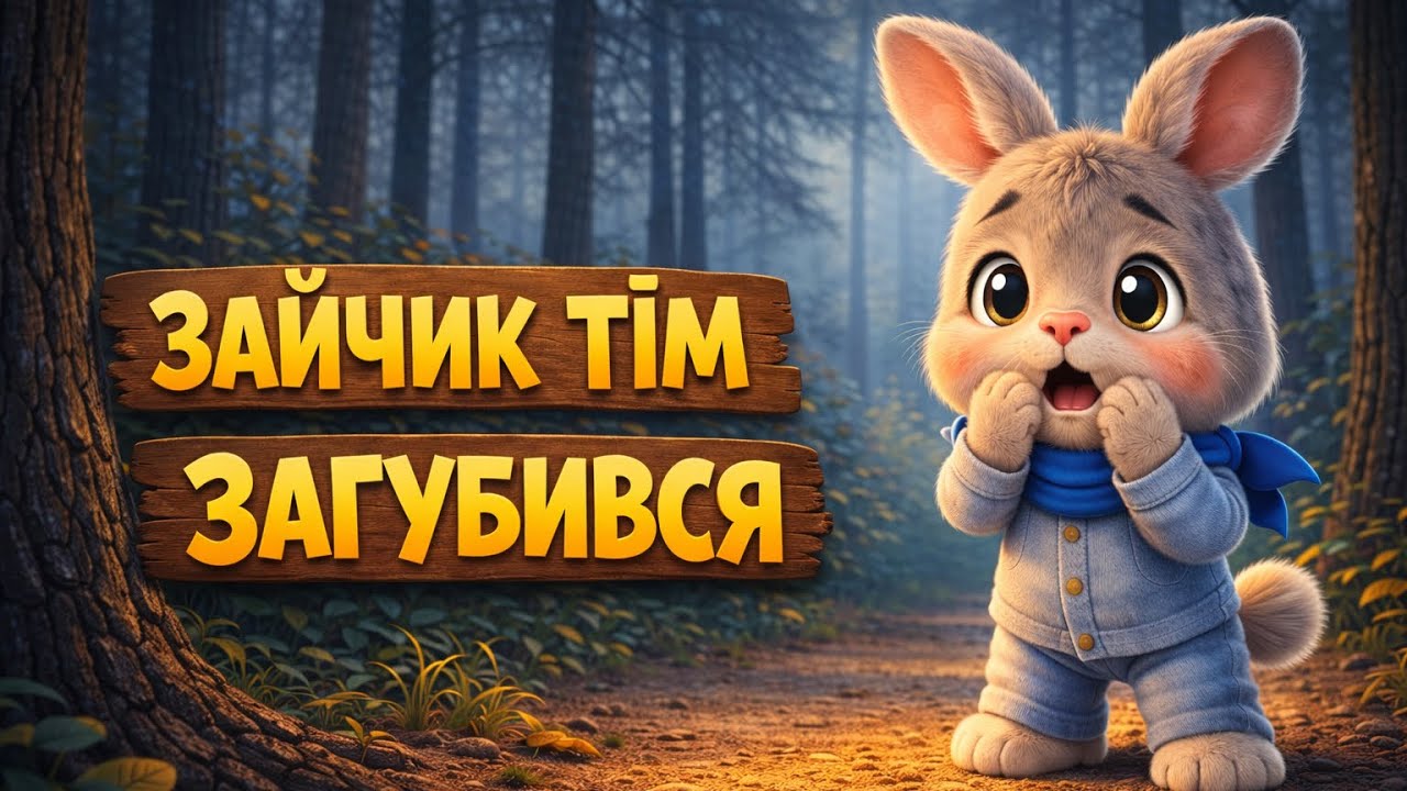 Зайчик Тім загубився🐰| Казка на ніч для дітей🌙 