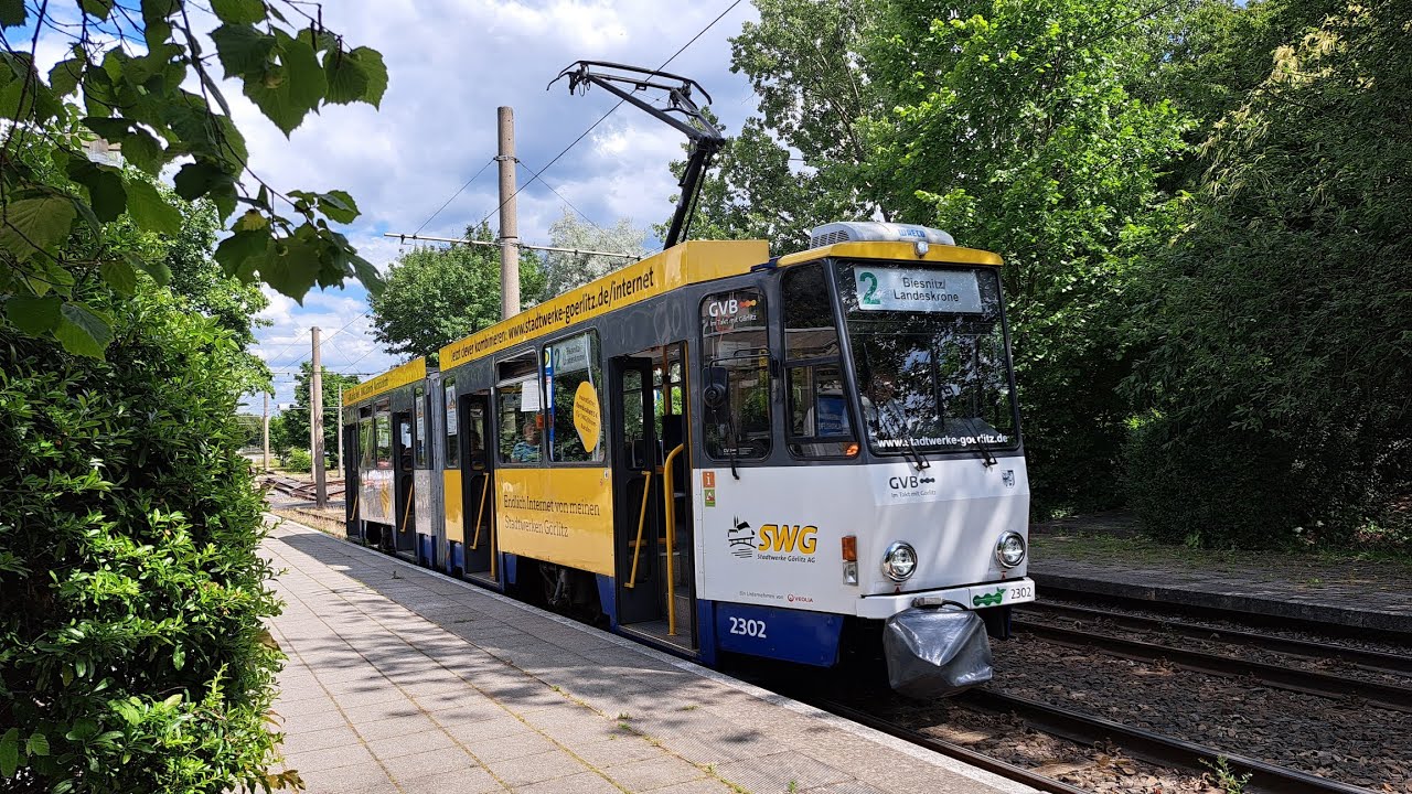GVB Görlitz | Linia 2 | Tatra KT4DMC | Kierunek Am Wiesengrund