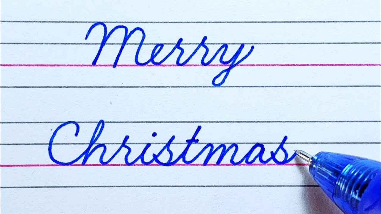 Как написать &laquo;Merry Christmas&raquo; курсивом | Курсивное письмо | Американская практика курсивного письма