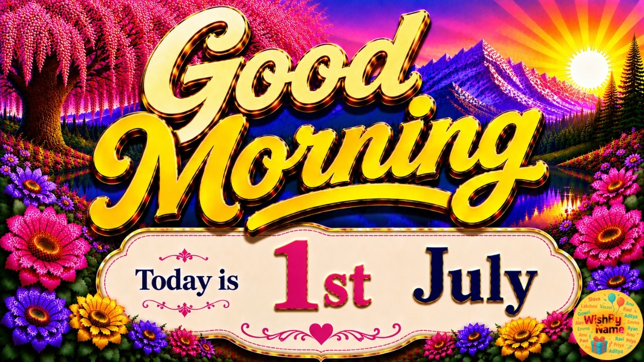🌸 Happy 1st July Good Morning Status | Start Your New Month with Joy | Beautiful Morning Wishes