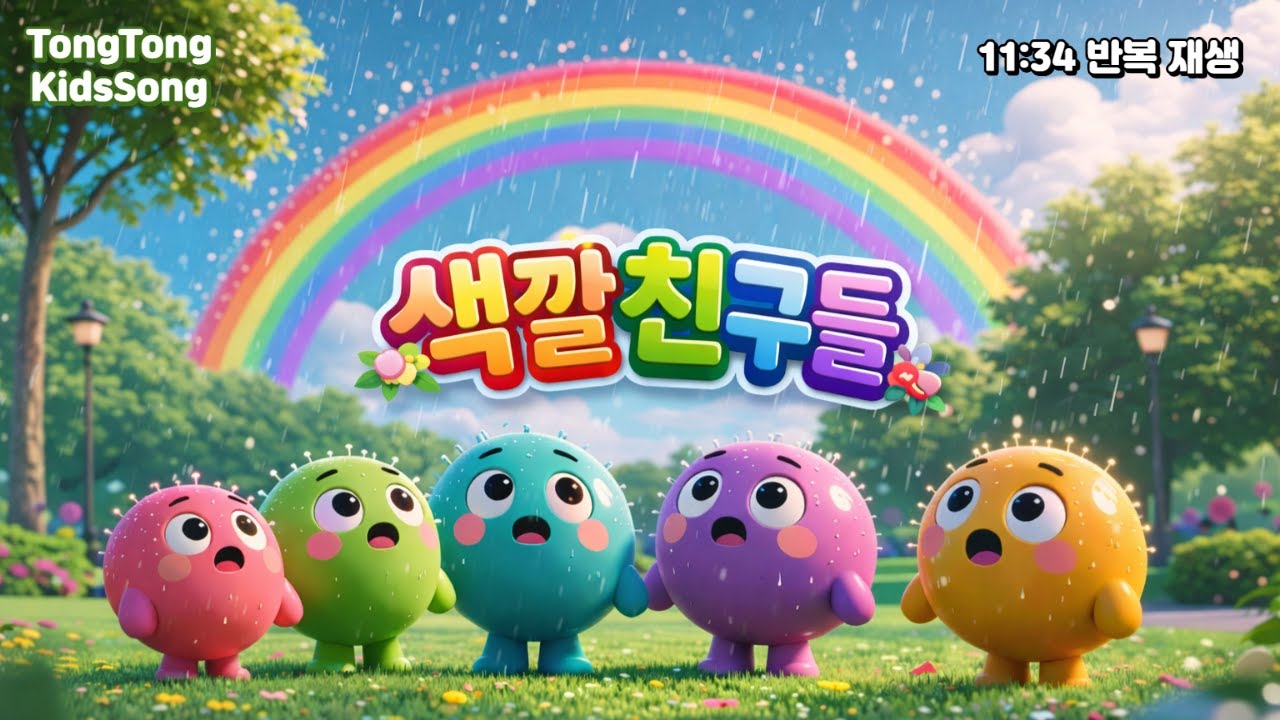 🎨 색깔 친구들 | 우정과 다양성을 배우는 어린이 동요 🌈|신나는 어린이,영유아 동요|교육동요|통통동요세상