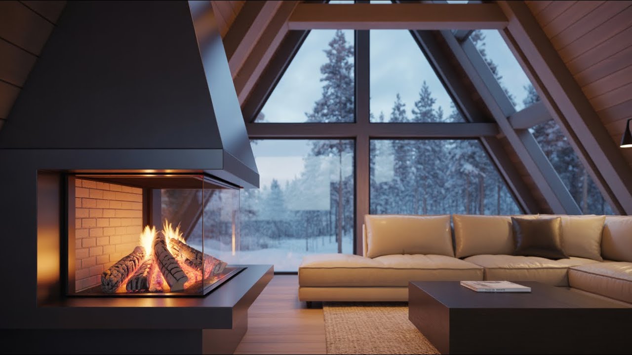 Blizzard Night Fireplace ❄️🔥 Cozy Winter Cabin Ambience (2026)