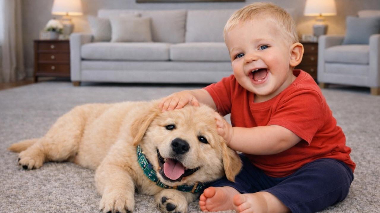 Baby and Puppy Daily Happiness👶✨ | Family Fun Video 🐶| Cute Viral Moments 😂
