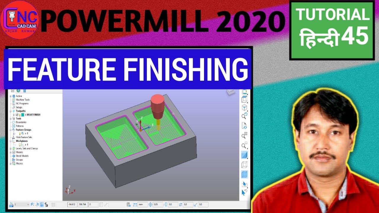 Powermill 2020 | Feature Machining | Feature Finishing | How to Create  Feature Finishing Toolpath |