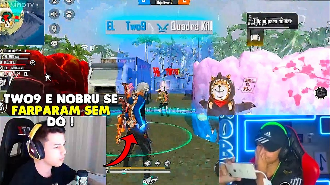 TWO9 TROCOU FARPAS COM O NOBRU JOGANDO NO EMULADOR E LEVOU OS 4 NESSE 4v4 APOSTADO DAS FARPAS !!