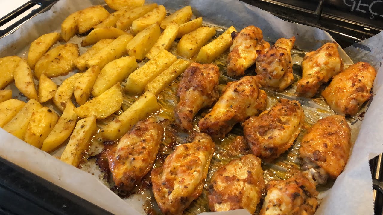 Fırında soslu kanat & patates 👌🏼 O kadar kurtarıcı bir menü ki..😋😋