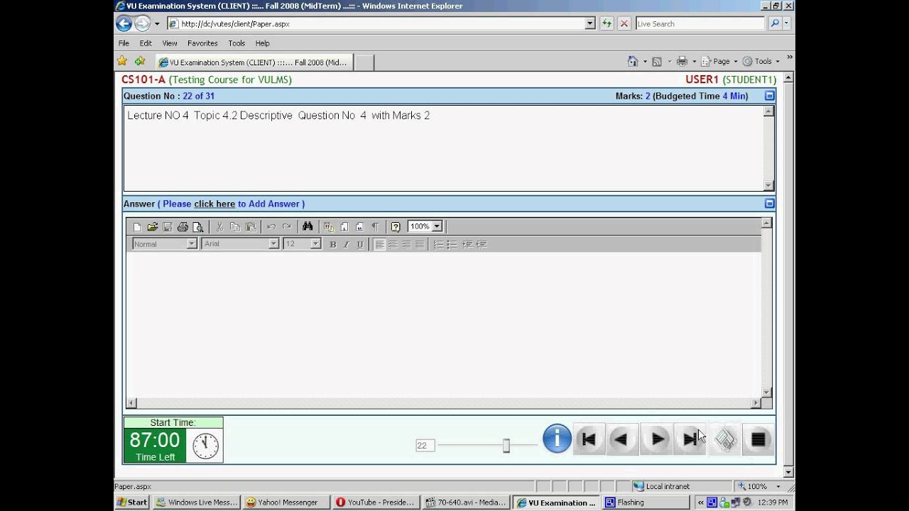 Vu Exam Demo