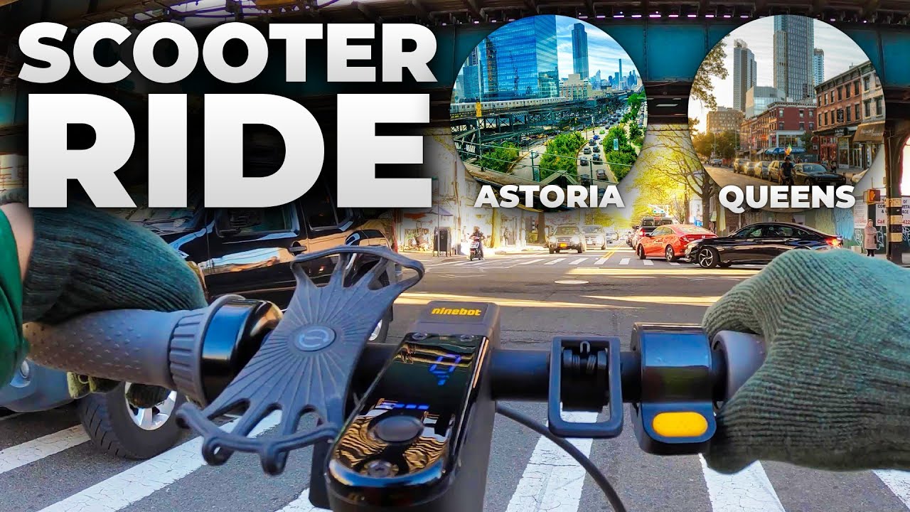 NYC Electric Scooter Ride : Astoria to Downtown Flushing, Queens (April 21, 2021)