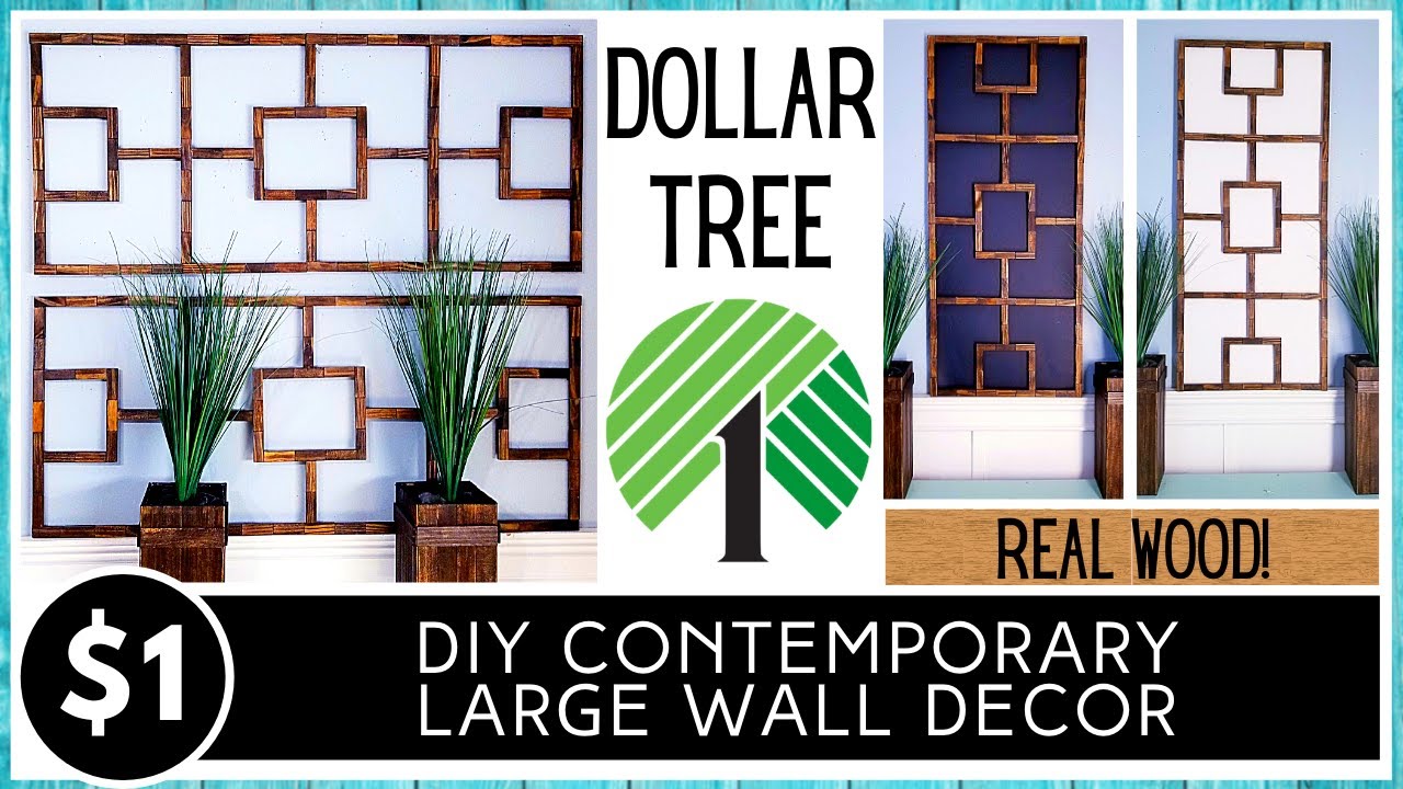 DOLLAR TREE DIY Wall Decor | Modern Contemporary Wood Design | HIGH END LOOK | Tumbling Tower Blocks
