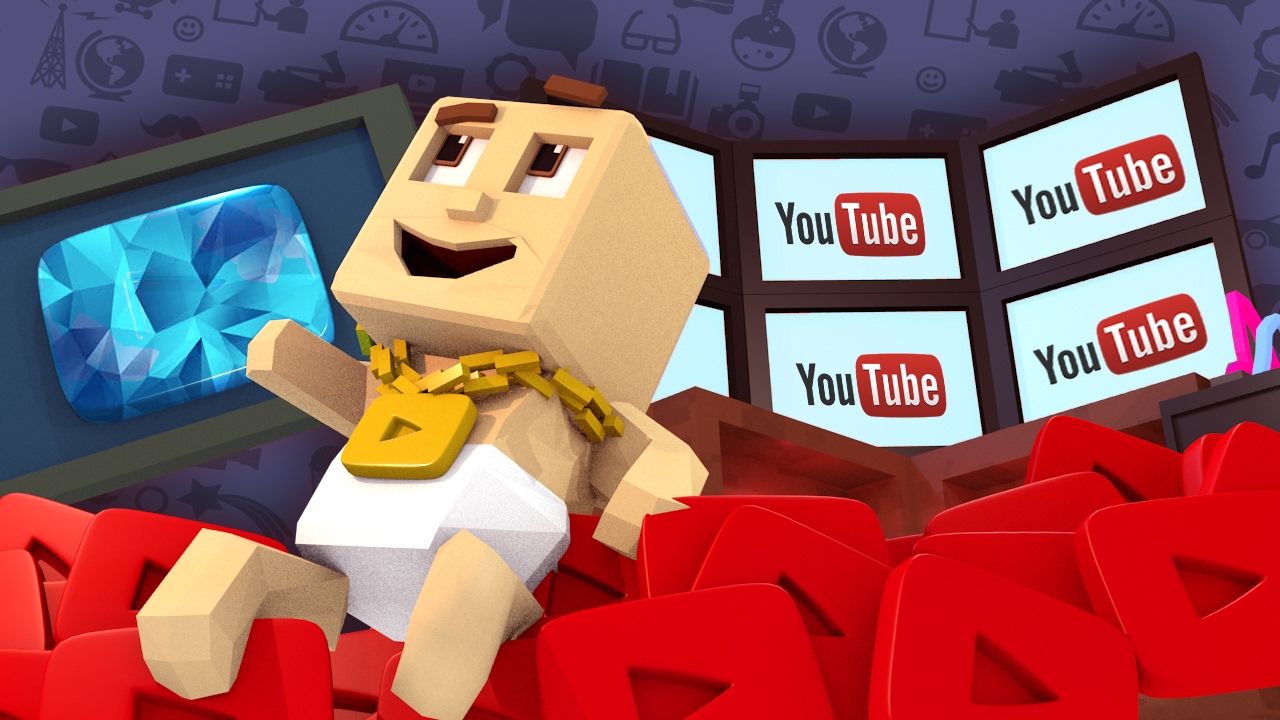 Minecraft | Who's Your Daddy Family? Baby Gets Diamond Play Button? (BABY YOUTUBER)