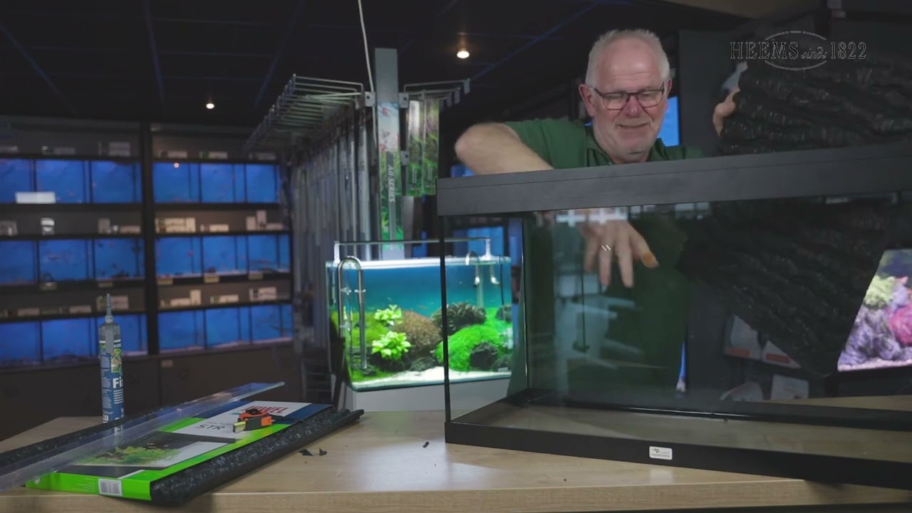 Hoe plaats ik een achterwand in het aquarium?