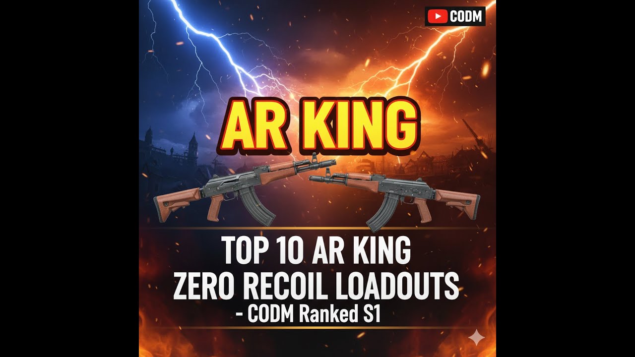 Top 10 AR Zero Recoil Loadouts for Ranked | CODM Season 1 (2026)