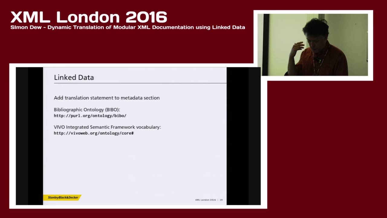 Simon Dew - Dynamic Translation of Modular XML Documentation Using Linked Data - XML London 2016