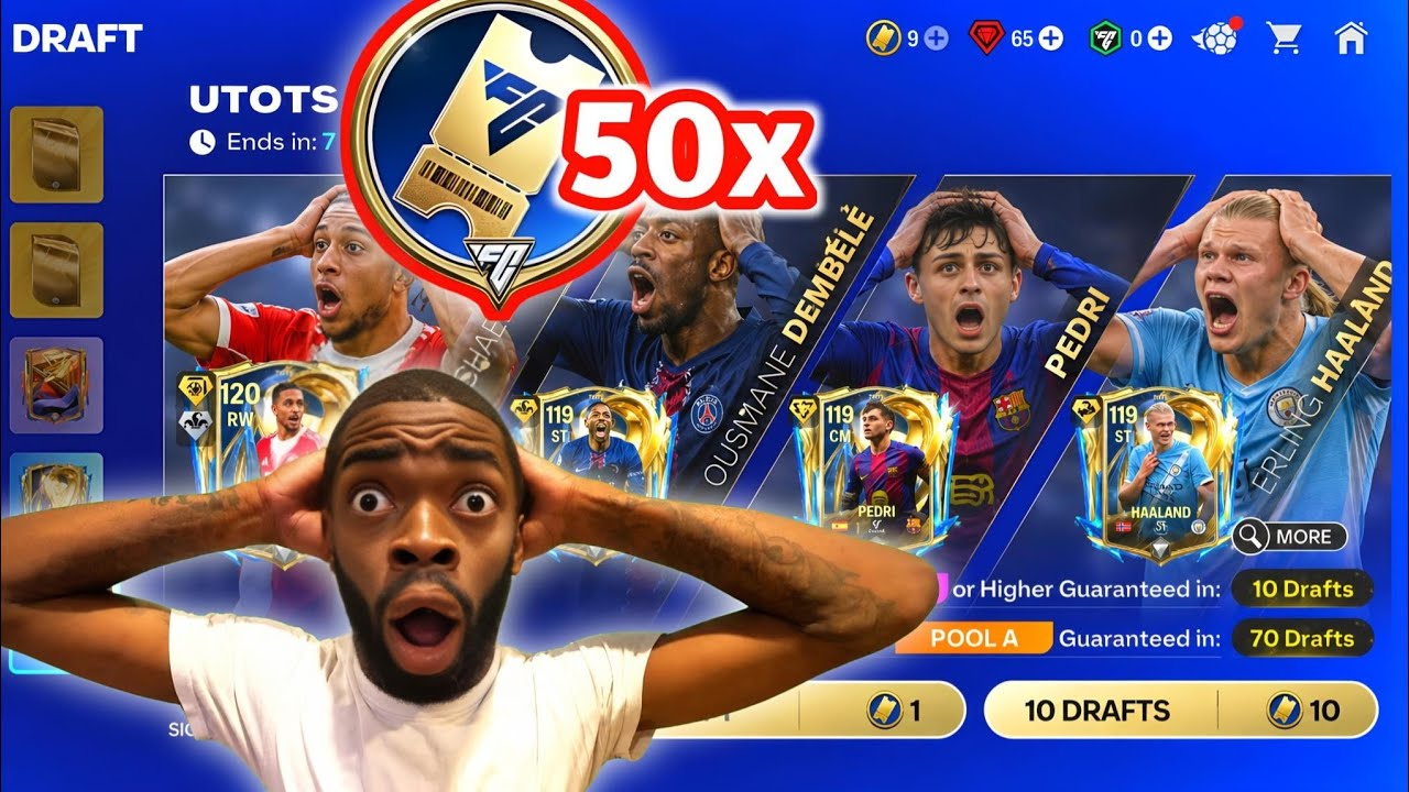 EA FC MOBILE 26 &bull; ОТКРЫВАЮ 50x НАБОРОВ ВАУЧЕРОВ ДРАФТА UTOTS 💥| #fcmobile #fifamobile