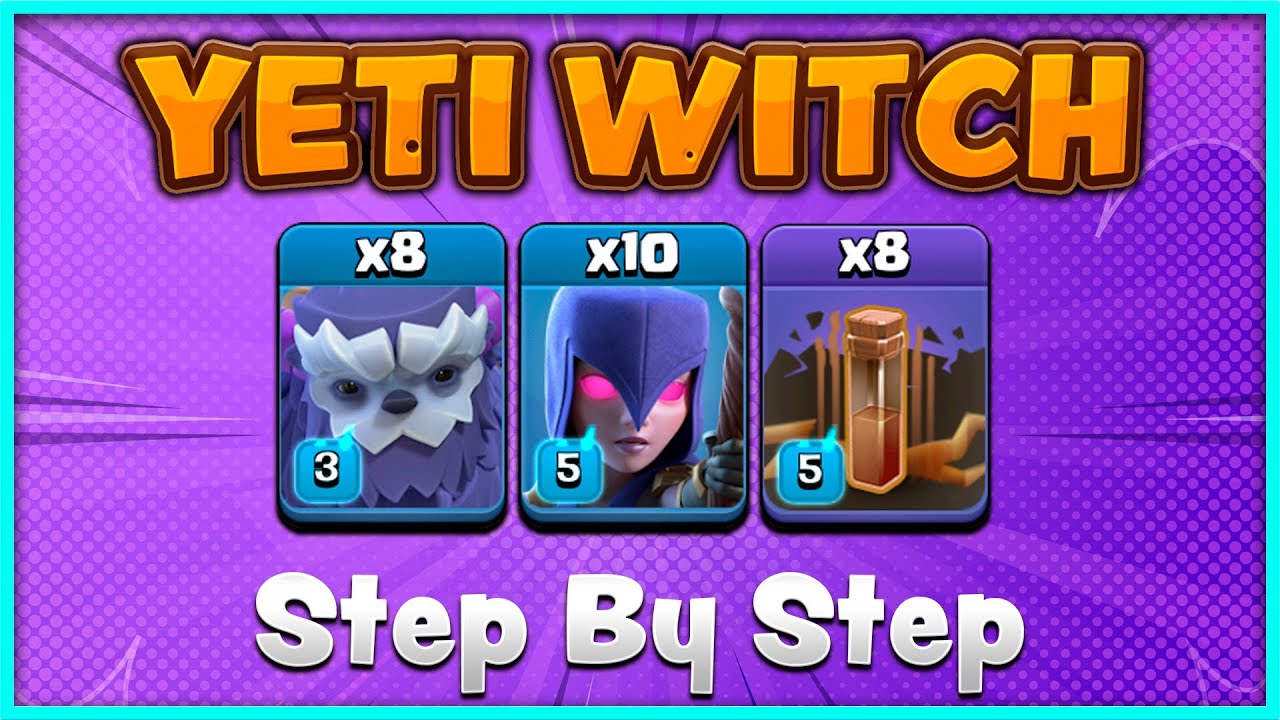 TH 14 New Attack Strategy | 8 x YETIS + 10 Witches + 8 EQ Spells | Clash of Clans