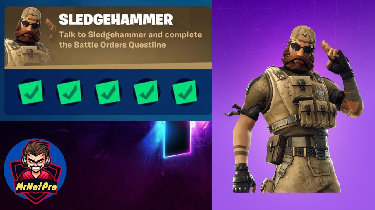 Fortnite  'Sledgehammer' Challenges Guide - How to Complete the Battle Orders Questline