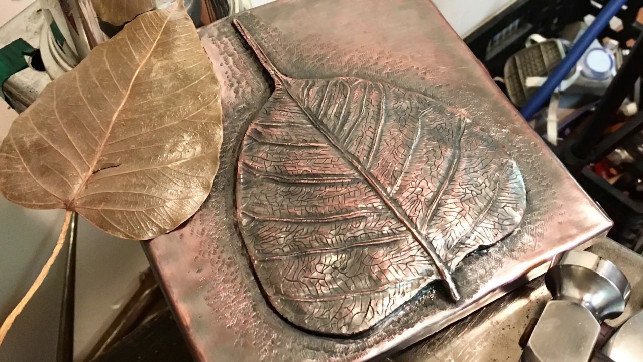 Chasing and Repousse | Copper Bodhi Leaf |