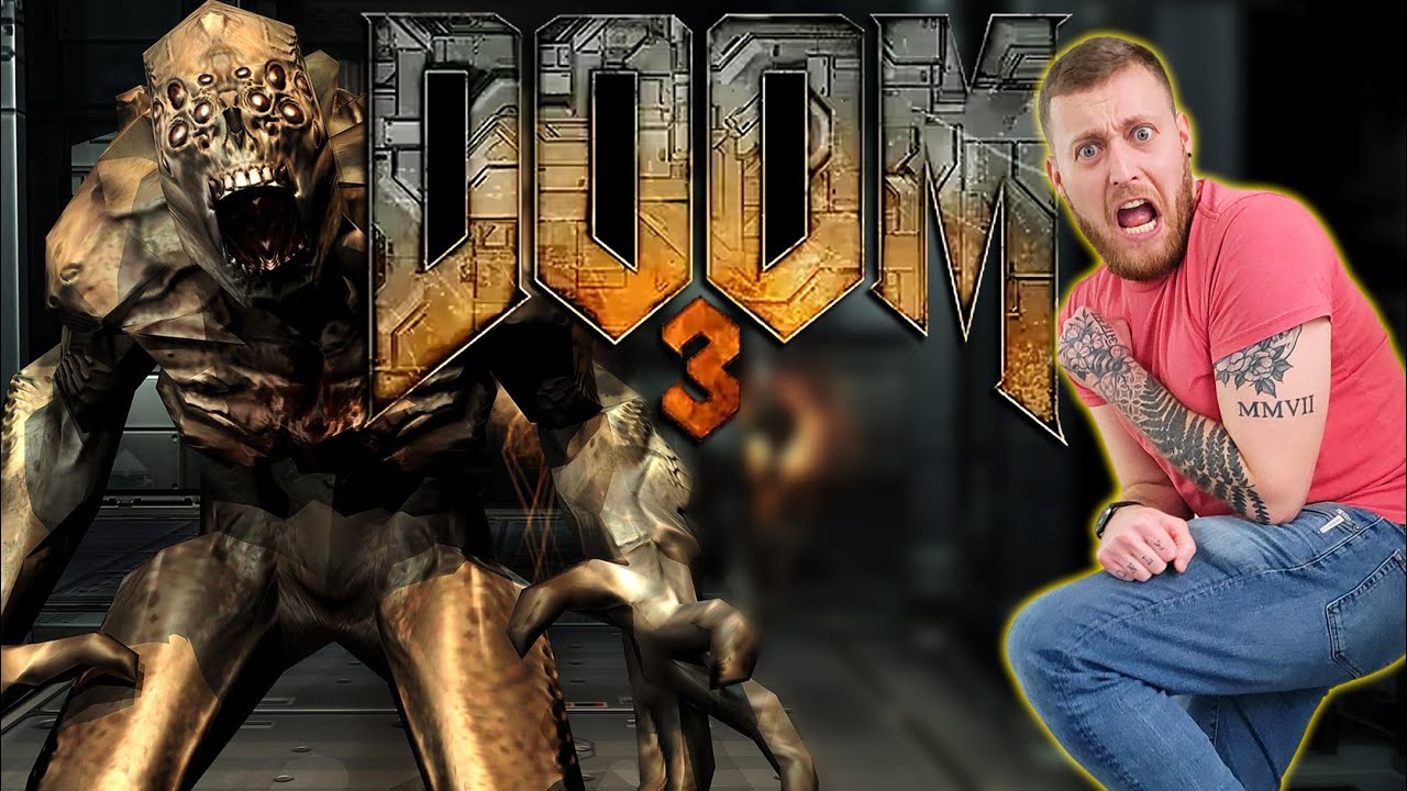 Getting TERRIFIED playing Doom 3 for the first time