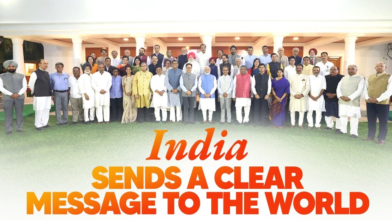 PM Modi meets delegation members who represented India in different countries