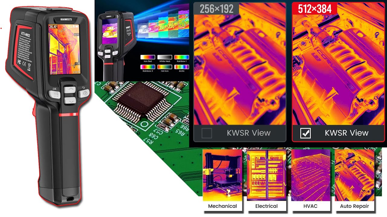 Kamera termowizyjna KAIWEETS KTI-W02 PRO 256x192⚡ termowizja -20°C do +550°C ☼⁂❄❆❅