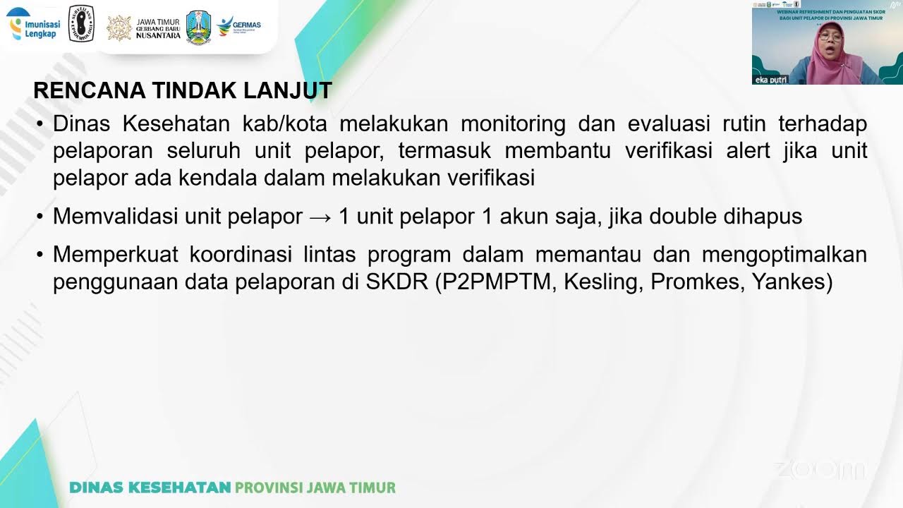 Refreshment SKDR bagi Pengelola Program Surveilans  Puskesmas, RS dan Kabupaten/kota se Jawa Timur 2