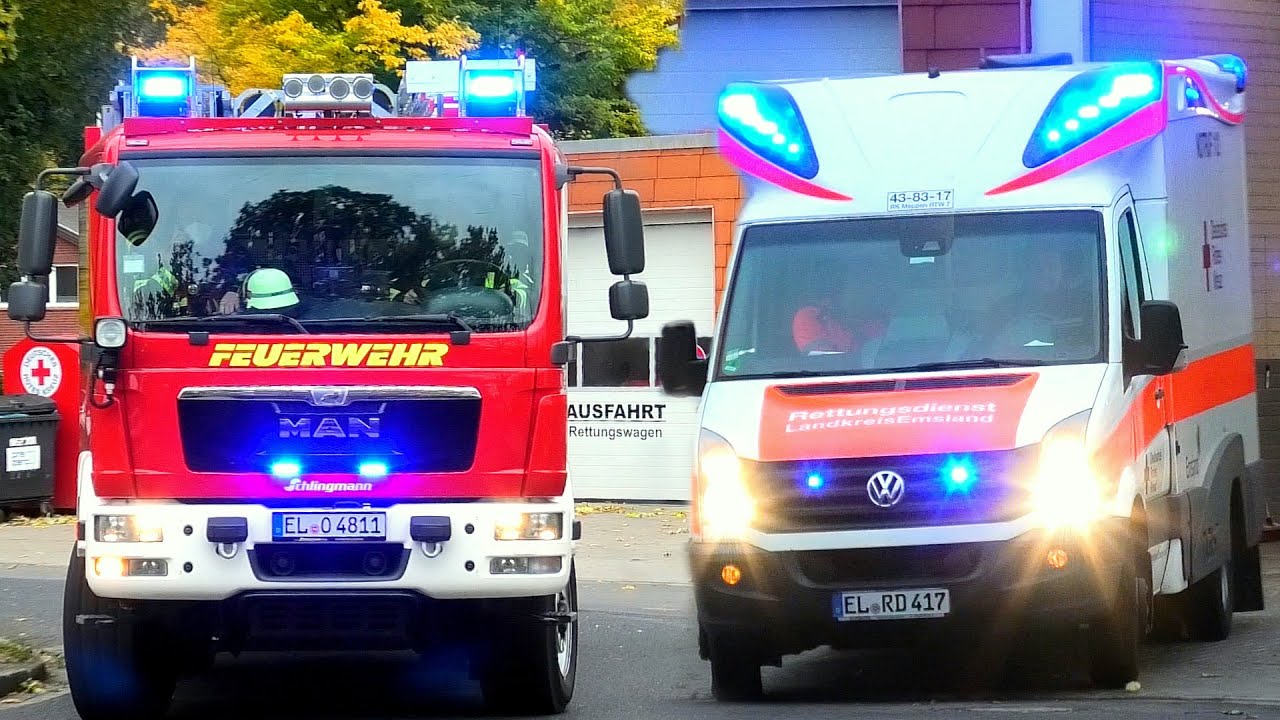 [Erstmalig][20/10/2021] Polizei, Feuerwehr und DRK Rettungsdienst auf einsatzfahrt in Lingen [Ems.]