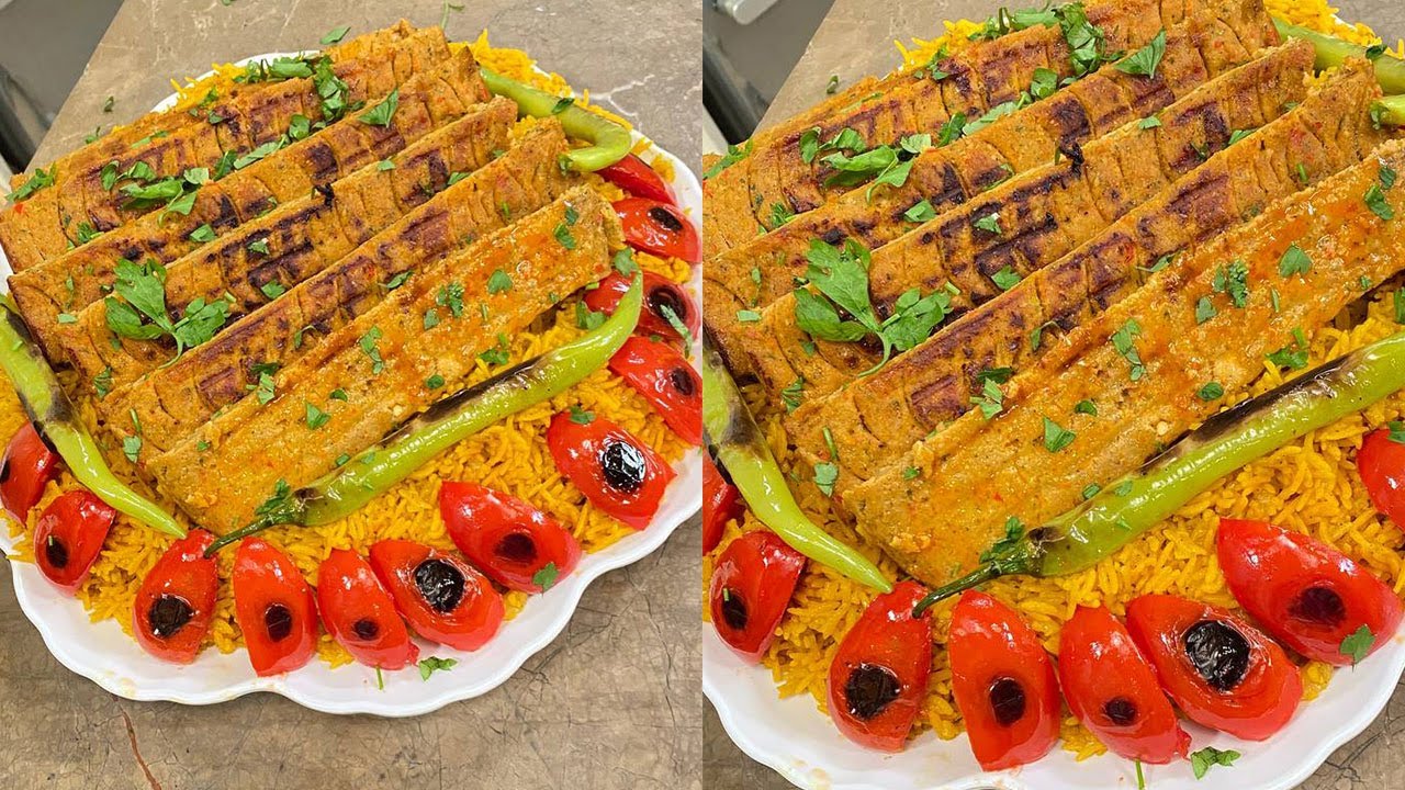 طريقة عمل كفتة الدجاج على الجريل - أرز بسمتي أصفر | البلدي يوكل مع الشيف نونا