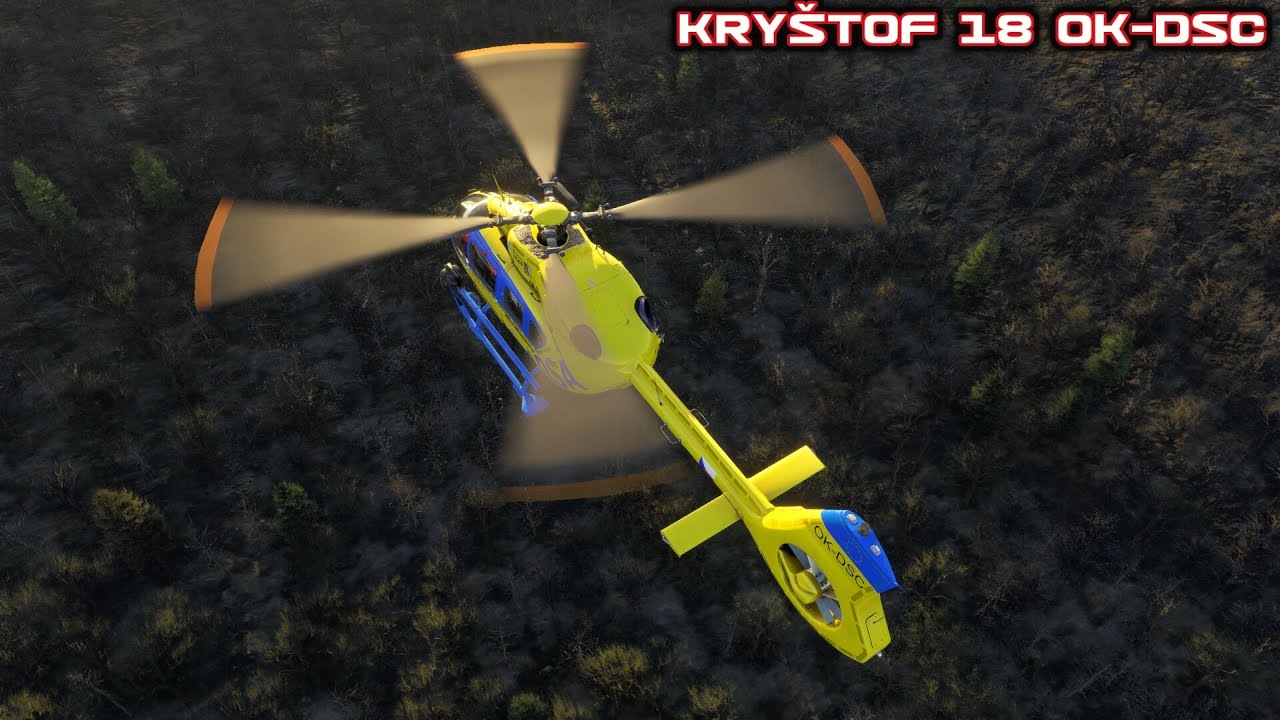Kryštof 18 OK-DSC Airbus H145 🚁 Akutní respirační syndrom │ Transport pacienta