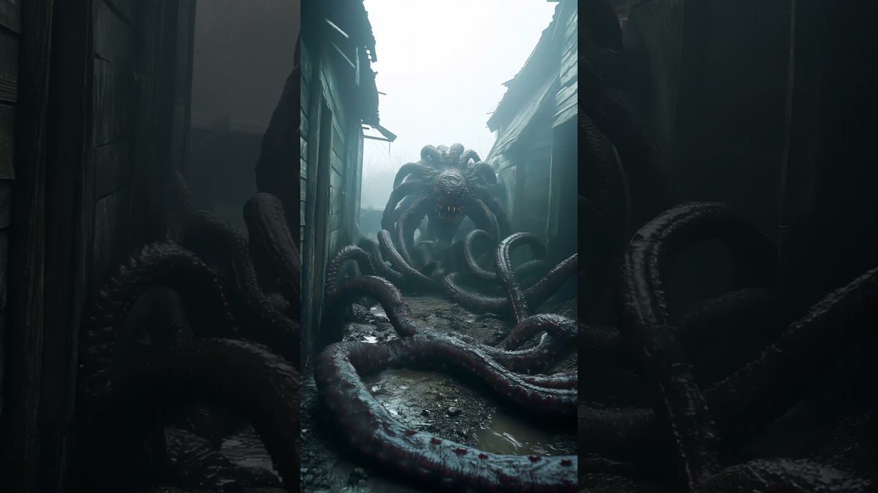AI Horror Tentacle Monster in Mud #ai #horror #monster #weird #creepy