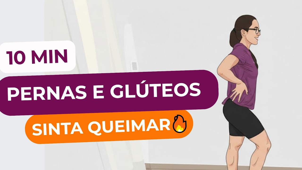 Treino de pernas e glúteos em casa | TUDO EM PÉ | Sem Equipamento, Sem Repetição