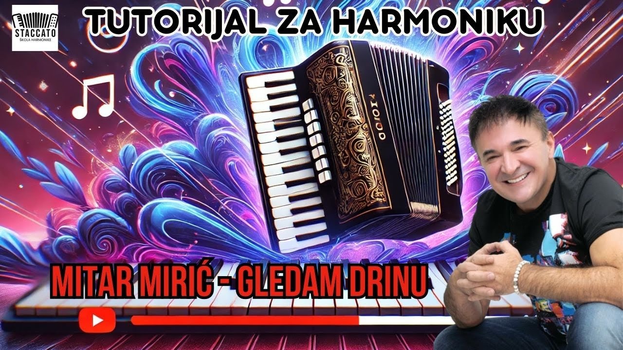 MITAR M. - GLEDAM DRINU (TUTORIJAL ZA HARMONIKU)