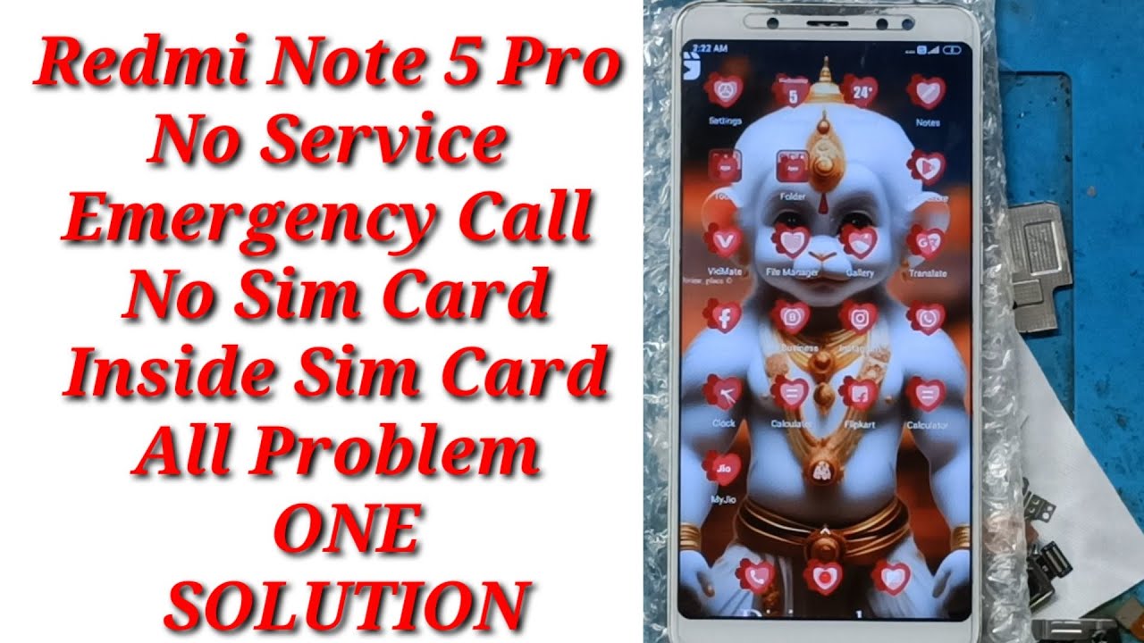 Redmi Note 5 Pro.No Sim Card.Emergency Call.No Service Problem.All In One Solution