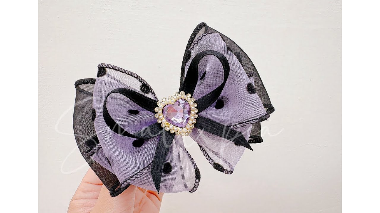 酷洛米風格蝴蝶結｜DIY髮飾教學｜緞帶蝴蝶結｜手作蝴蝶結髮飾 Ribbon Bow 