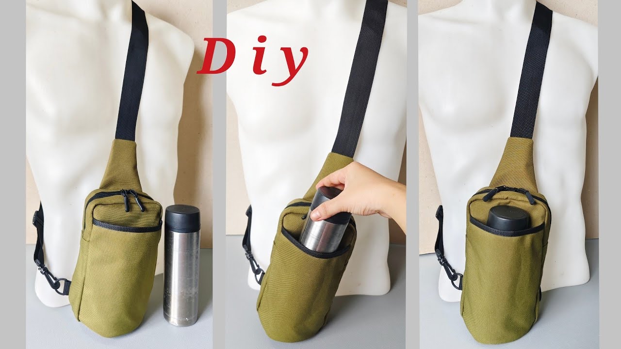 ☀DIY Water Bottle Sling bag Sewing Tutorial