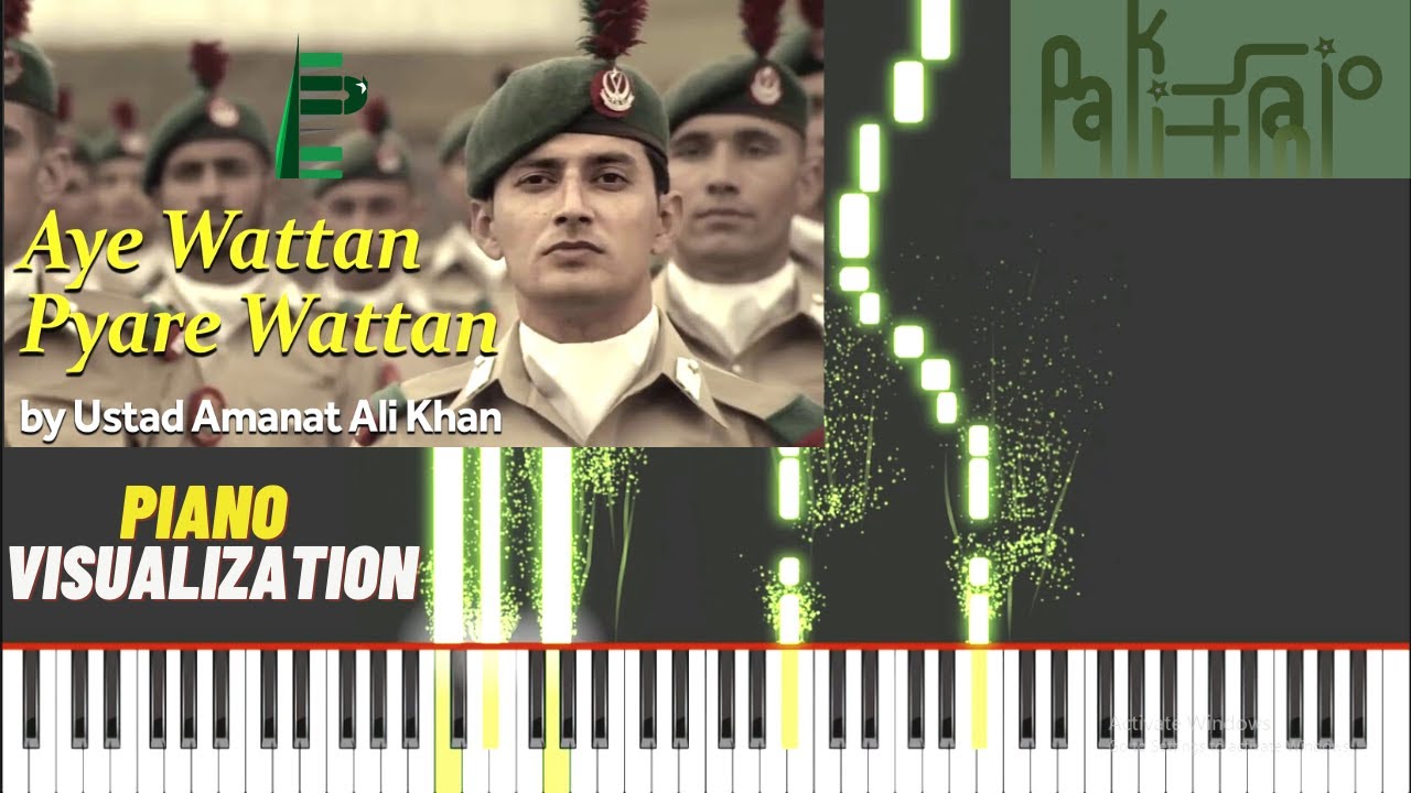 Aye Watan Pyare Watan | Pakistani National Song | Piano Visualization