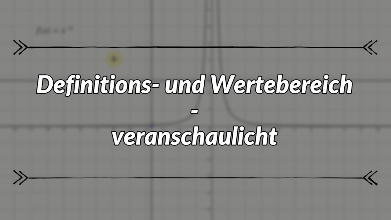 Definitions- und Wertebereich | veranschaulicht